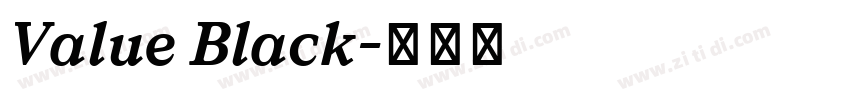 Value Black字体转换